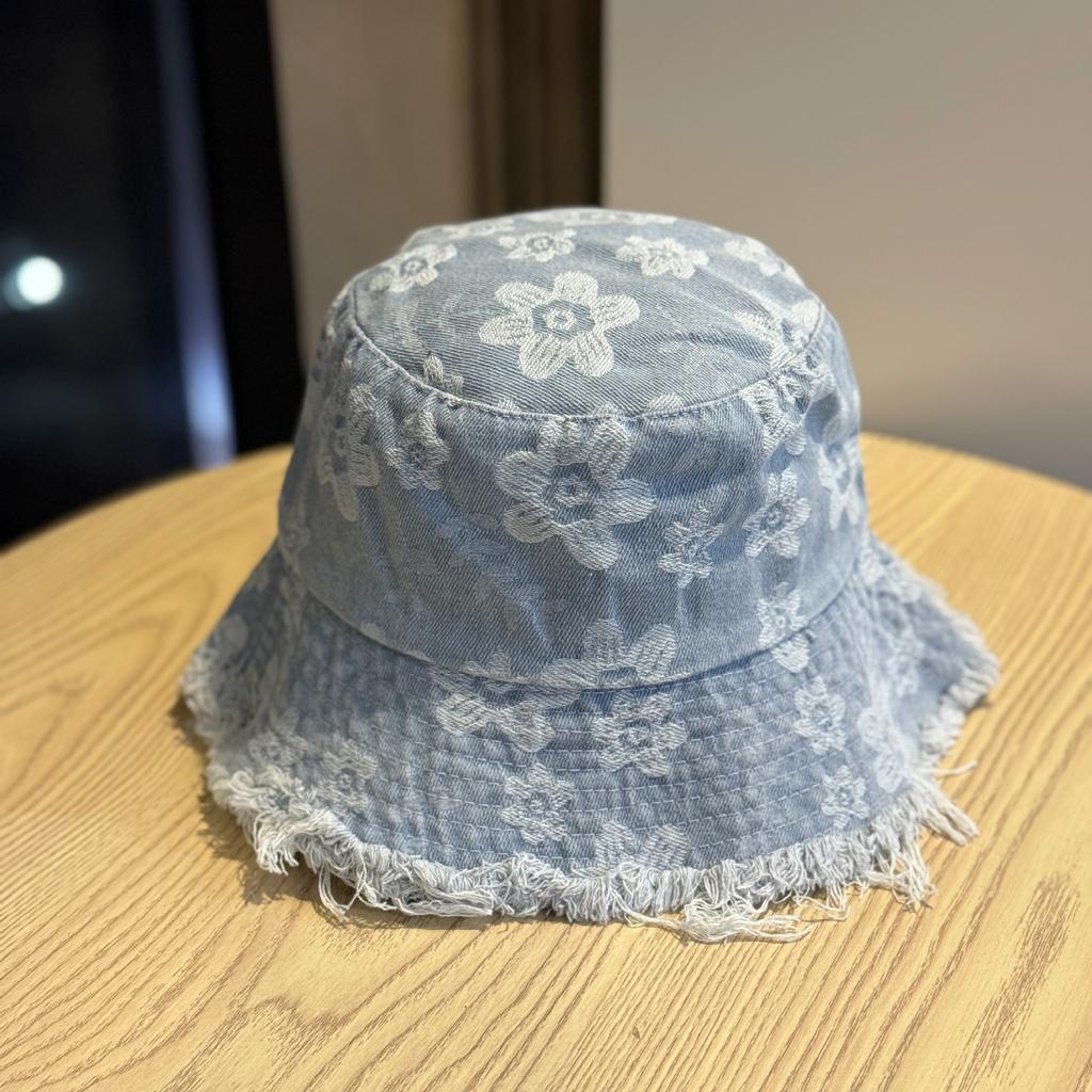 Flower Embroidered Fisherman's Hat Straw Bucket Hat Breathable Summer Beach Vacation Sun Hat