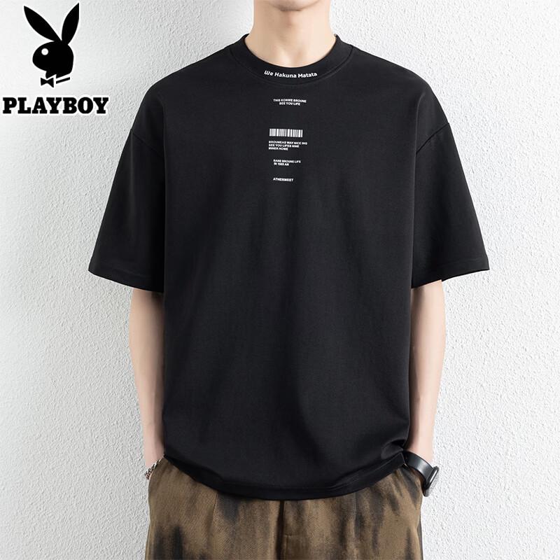 Playboy Men s 2026 Summer Loose Fit Short Sleeve T-Shirt 3XL