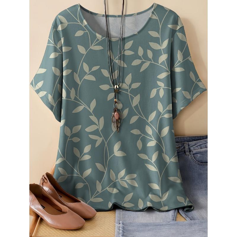 Vintage Women's Casual Loose T-Shirts Printed T-Shirt Fashion Tops Short Sleeves Tees O-Neck Oversized T-Shirt Female Clothing