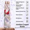 Unlock Ayurvedic Secrets Copper Water Bottle - Multi Colored Design, Leak Proof (900 ml)
