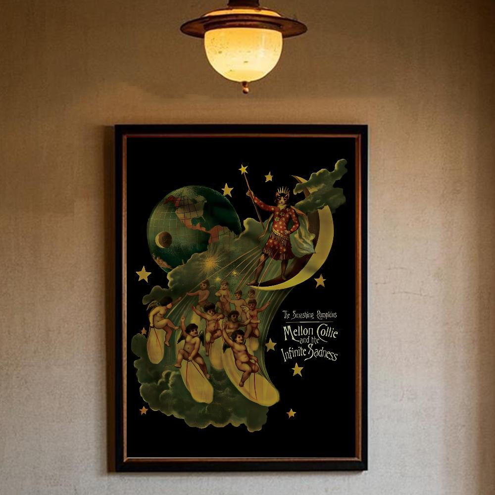 Plakat Zespołu The Smashing Pumpkins HD art samoprzylepny na ścianę wodoodporny do domu salonu sypialni baru estetyczna dekoracja
