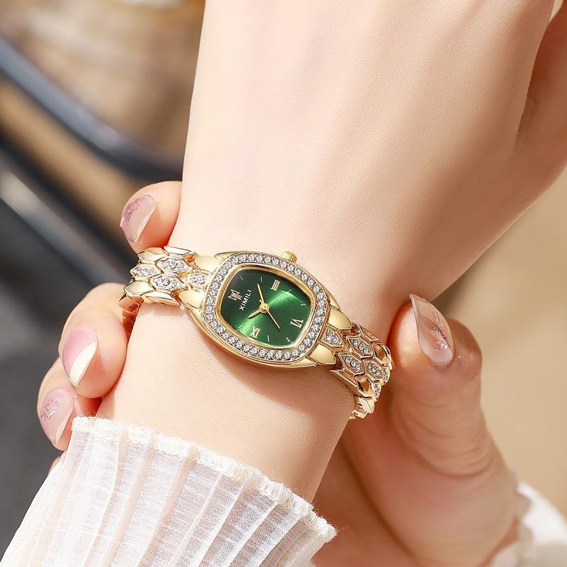 New Temperament Fashionable Diamond-Encrusted Women'S Watch Full Of Diamonds Digital Scale Women'S Quartz Watch Bracelet Watch