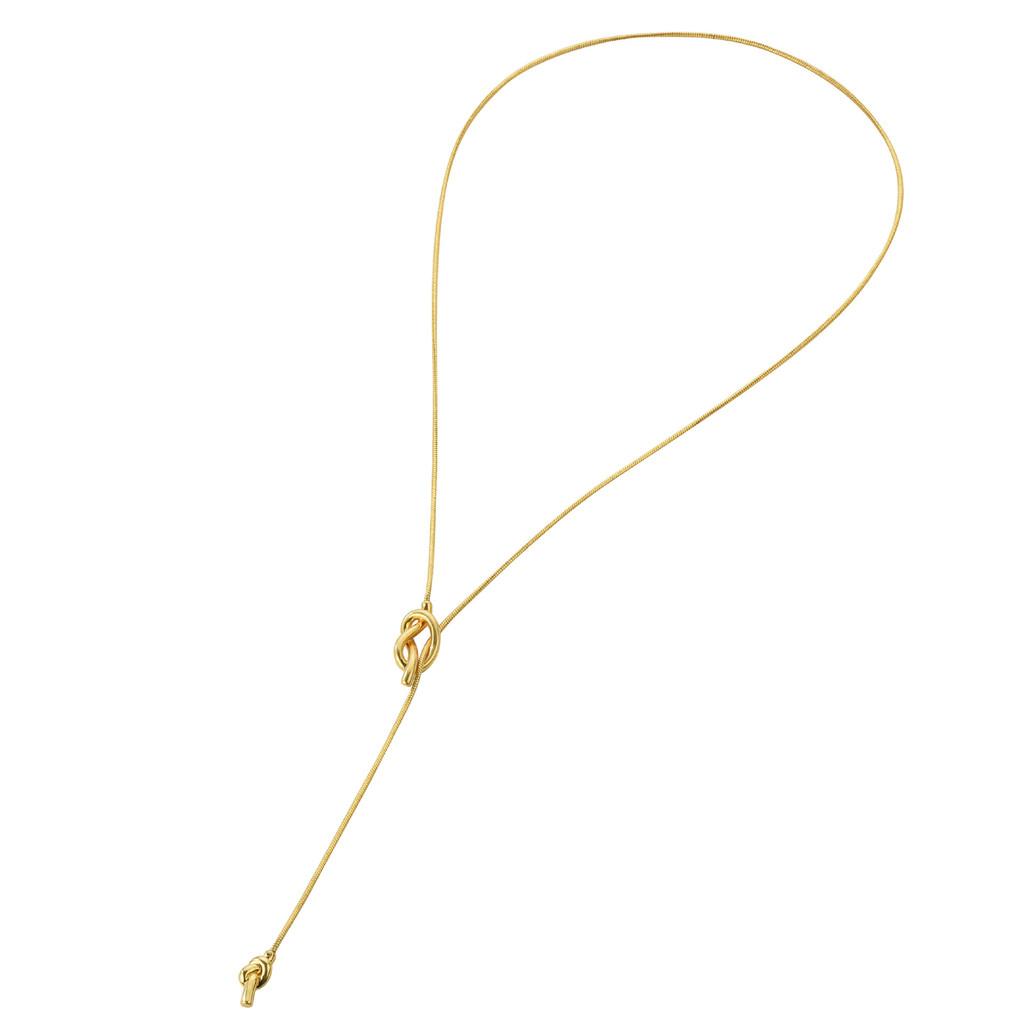 Trendy Long Gold Sweater Chain Necklace For Women Crafted From Durable Titanium Steel