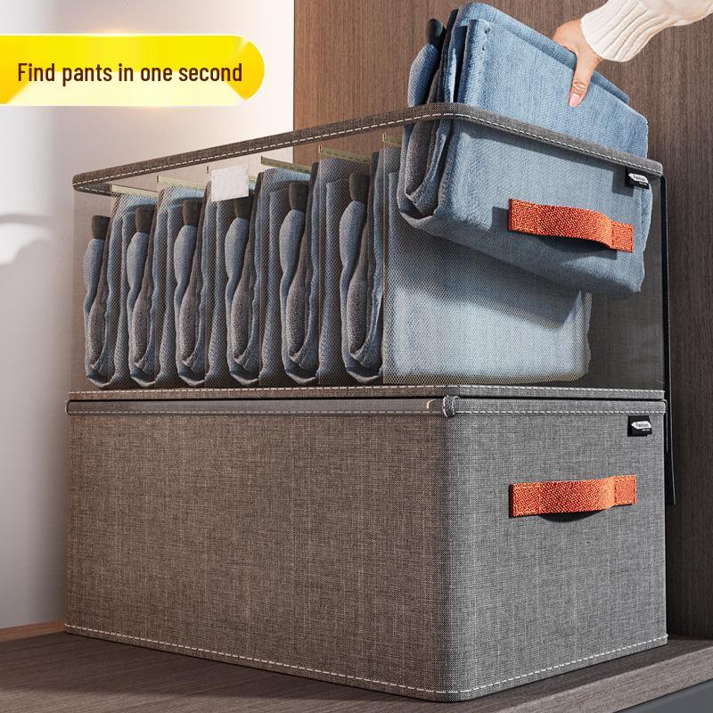 Foldable Cationic PP Storage Box with Lid for Clothes and Pants Organization