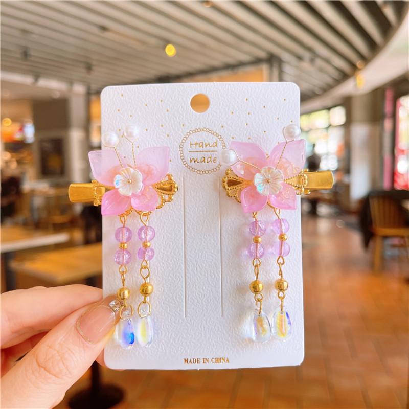 Antyczna zawieszka z frędzlami, spinka do włosów, akcesoria dziewczęce