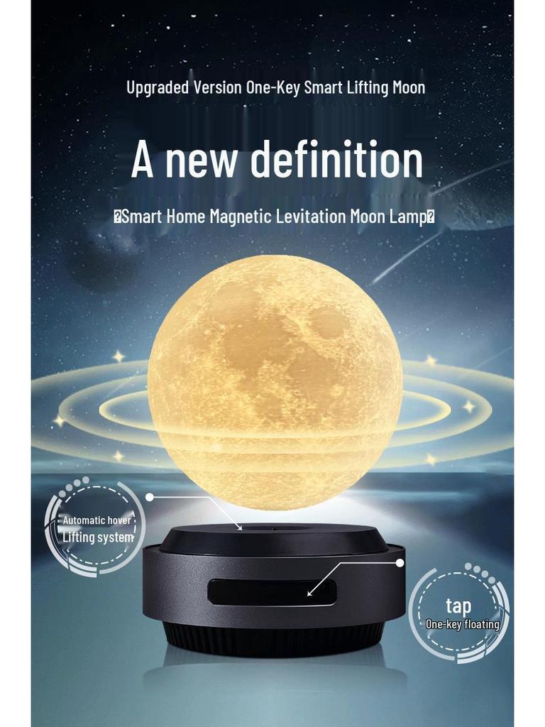 Smart Magnetic Levitation Moon Lamp: Automatic Lifting Ornament for Valentine's Day, Festivals & Commemorative Gifts