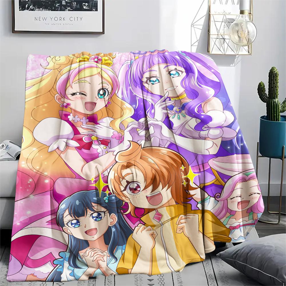 Pretty Cure Best Friends Blanket, Pretty Cure Fan Cozy Throw, Great Gift.chl
