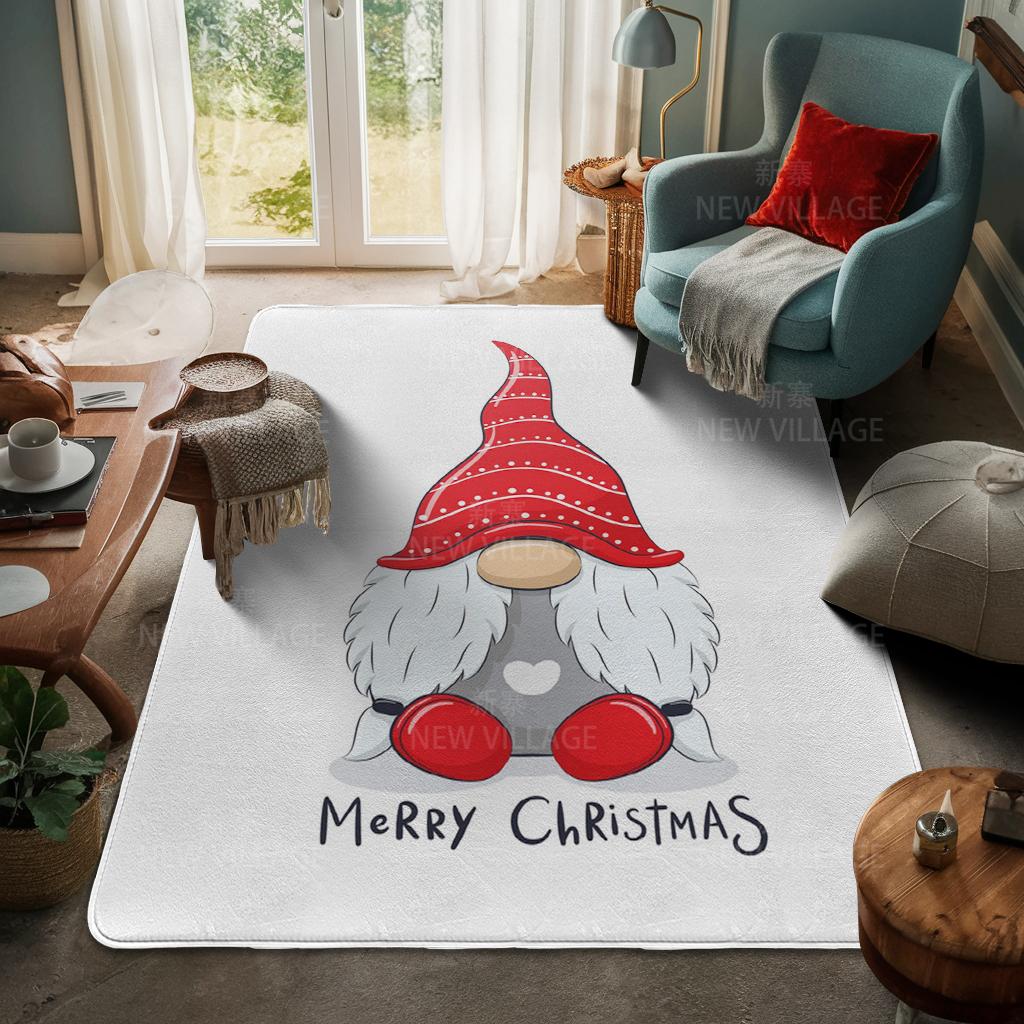 House Entrance Carpet Home Door Mat Living Room Bath Foot Bathroom Non-slip Water Absorption Rugs Bath Merry Christmas Winter