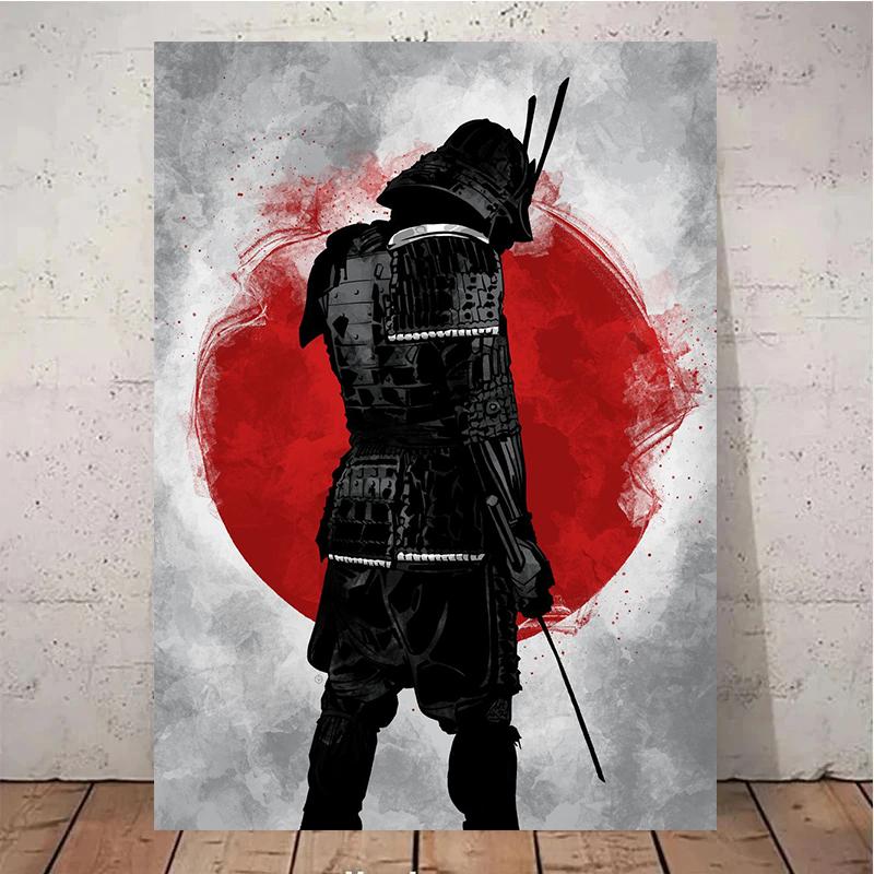 Japanese Samurai Art The Seven Virtues of Bushido Poster Print Canvas Paintings HD Printed Home Wall Decor Pictures Unframed