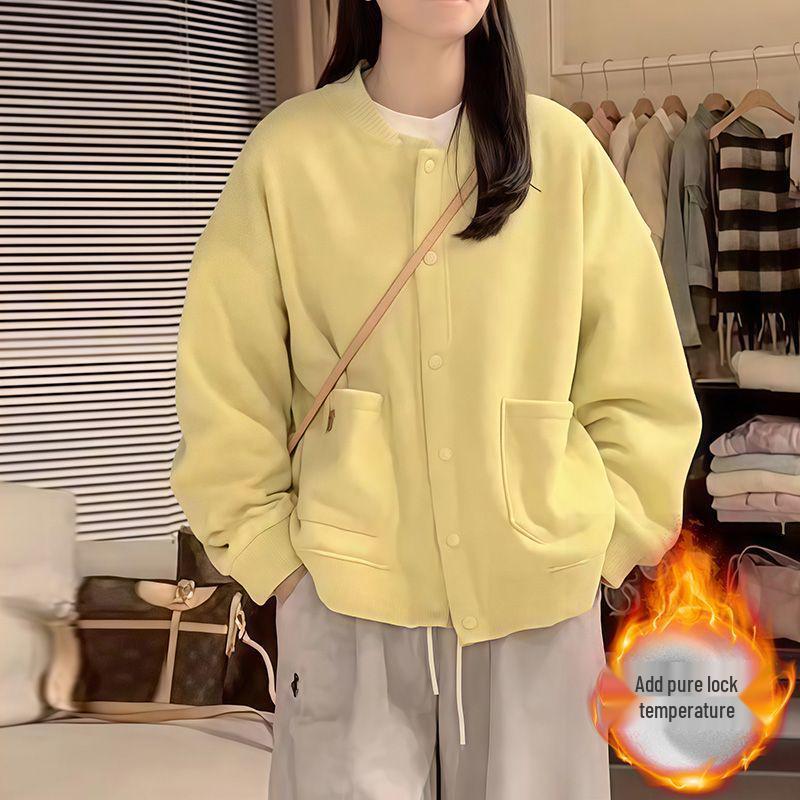 

Chic Age-Reducing Velvet Cardigan Hoodie - Stylish Spring & Winter Casual Outerwear 2XL (130-145 kg)