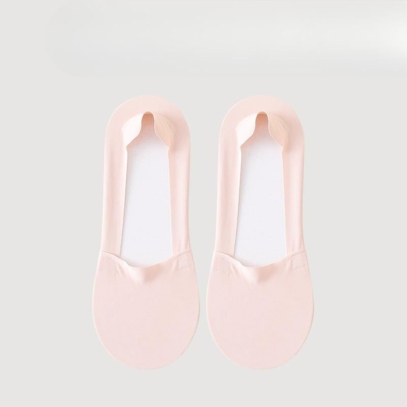 Damen Frühling und Sommer Dünne Baumwolle Unten Eisseide Flacher Mund Unsichtbar Rutschfest Nicht Ausfallend mit Den Bootssocken