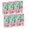 Simon Elvin Juvenile Girl 4th Birthday Greetings Card (Pack of 6)