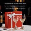 High-end rødvinsglassett, hjemmekrystallvinglass, høyfotet glass