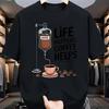 Unisexs T Shirt Life Happens Coffee Helps Tee Casual Cotton Streetwear Oversize Casual Oneck Novelty Graphic Summer Clothing