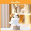 Adorable Plush Toy Dog With Floral Accent For Sweet Gifts And Backpacks At 15cm