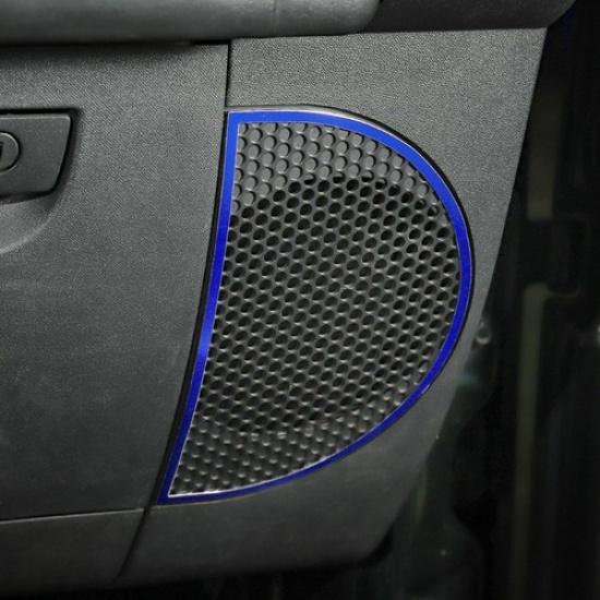 Central Console Dash Lower Speaker Frame Ring Trim for Jeep Wrangler JK  Blue