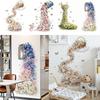 Flower Waterfall Wall Mural Multicolor Decorative Sticker Creative Art Decals  Home Decoration