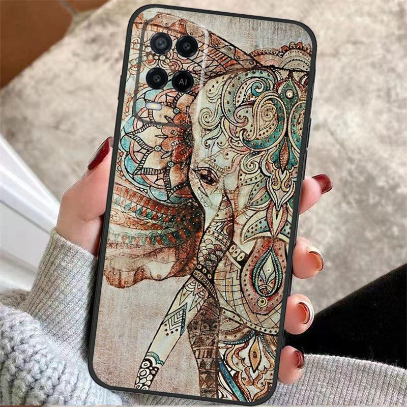 

Elephant Mandala Aztec Case For Oppo A40 A16 A76 A96 A60 A98 A58 A78 A18 A38 A80 A77 A57 A17 A74 A54 A94 A15 A5 Pro OPPO A94 4G