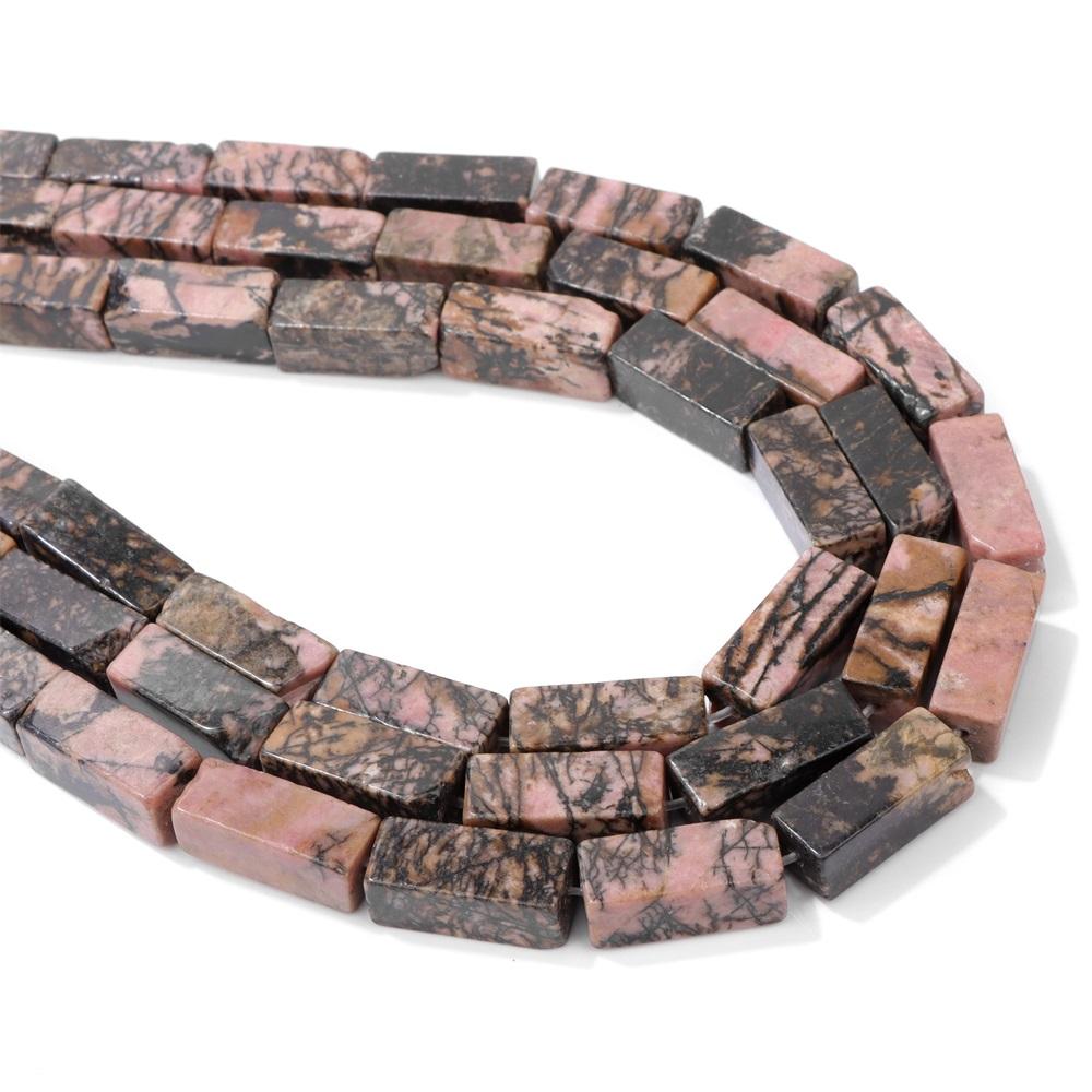 8X20MM Natural Square Tube Stone Beads Amazonite Aventurine Howlite Dalmation Gem Beads Charm For Jewelry Making Artistic works