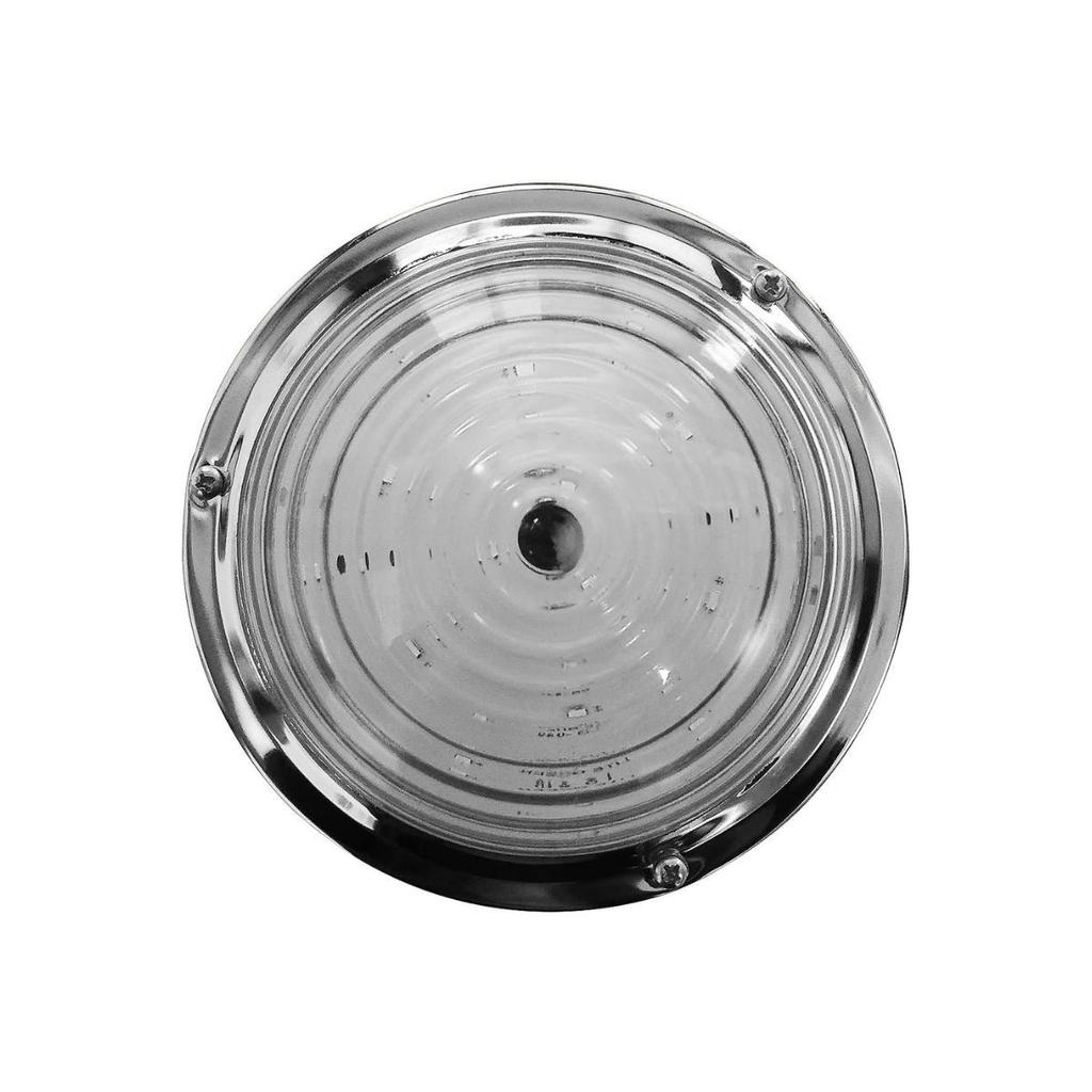 12v LED Round Shape Roof Ceiling Light with Flat Base Suitable for Trucks Caravan Trailers Bus Campervan Boats