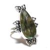 Labradorite Gemstone 925 Sterling Silver Jewelry Ring Size Adjustable SU-10525
