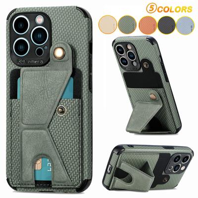 Carbon Fiber Wallet Flip Card Holder Phone Case for IPhone 13 12 Mini 14 11 Pro XS Max XR X 7 8 6 6s Plus SE 2 3 Leather Cover