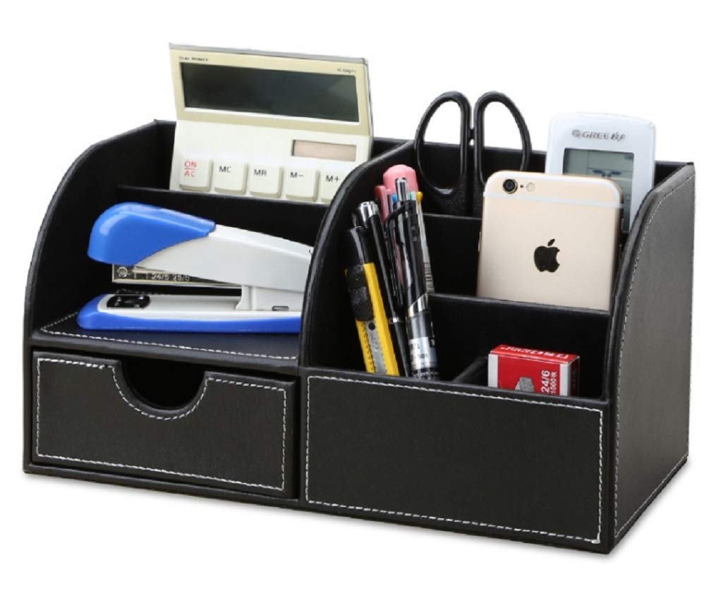 Anberotta Desktop Storage Office Storage Multifunctional Pen Stationery Small Item Remote Pen Living Room AT43 Multi-Purpose Box, Holder, Holder,