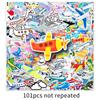 Aircraft Cartoon Vehicle Stickers: 101 Cute, Waterproof Decorations for Suitcases & Phone Cases.