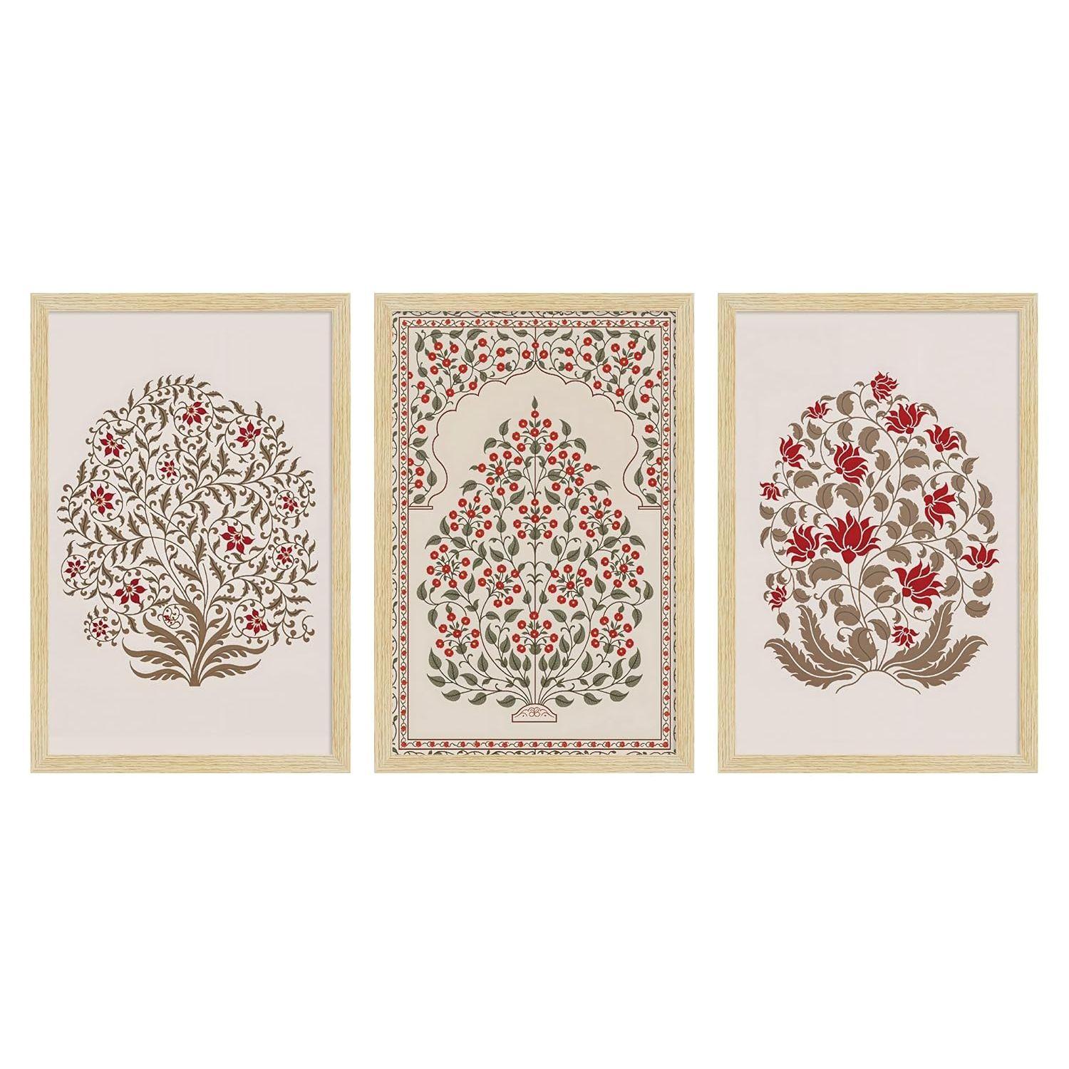 ArtX Paper Madhubani Floral Paintings with