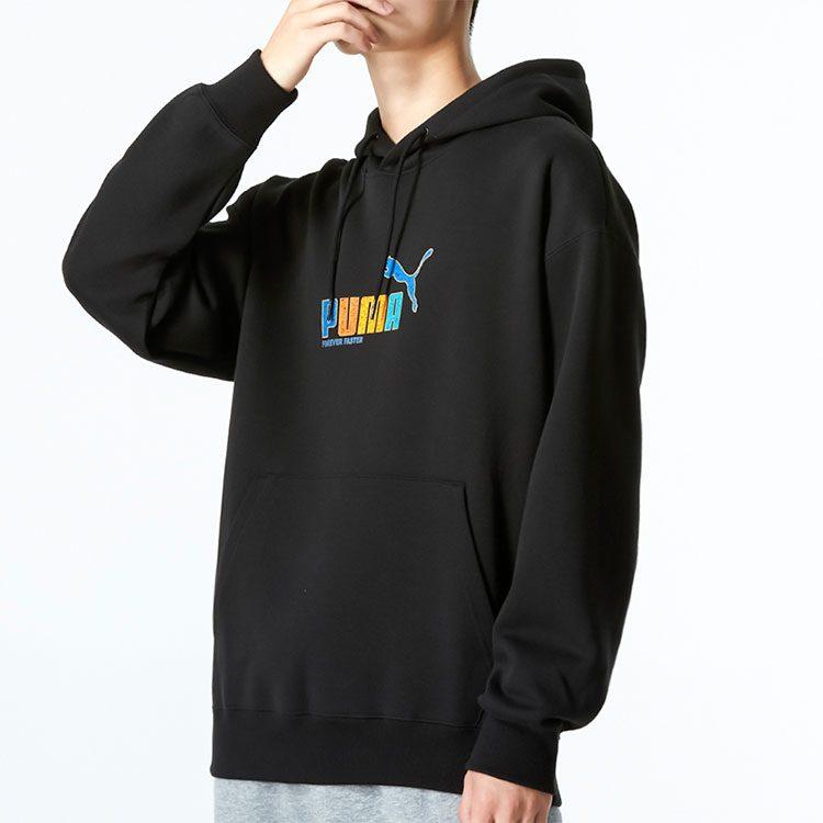 PUMA Sweater Sweatshirts Men's Black Hooded Moderate Regular 673598-01
