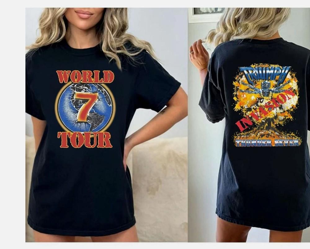 Triumph Band World Tour Thunder Seven Tour multicolor 2025 T-Shirt Unisex T-Shirt S