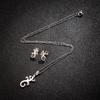 Stainless Steel Lizard Gecko Jewelry Set: Earrings & Necklace