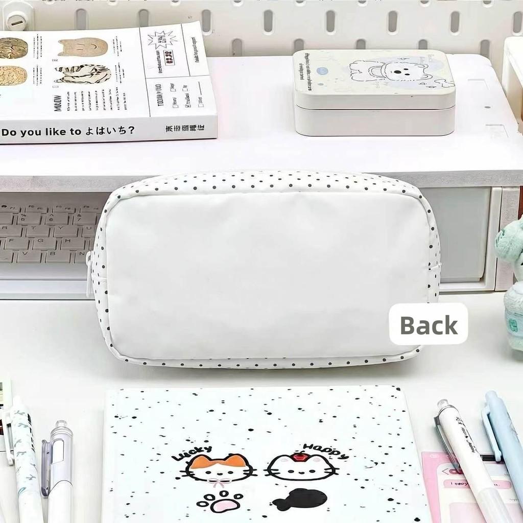Polyester Multi Layer Cat Pencil Case With Large Capacity For Students And Office Use