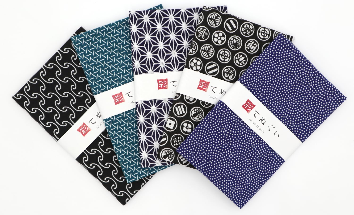 

KOMESICHI Irodori Small Pattern Tenugui Pattern No Fray Set of 33 x Product (Hand Towels), Men s 5, Prevention, 5, 90cm, Code TE-X5-06021-IR