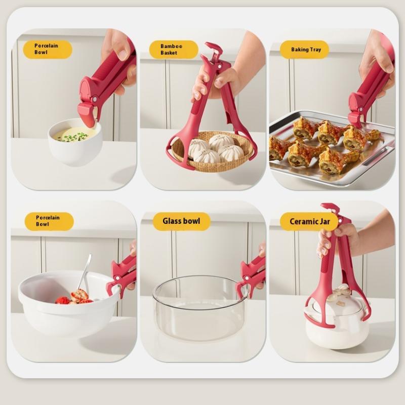 Anti-Scald Clip Anti Scald Plate Bowl Dish Pot Holder Anti Scalding Cookware Anti- Clip Lifter Kitchen Accessories Gadget