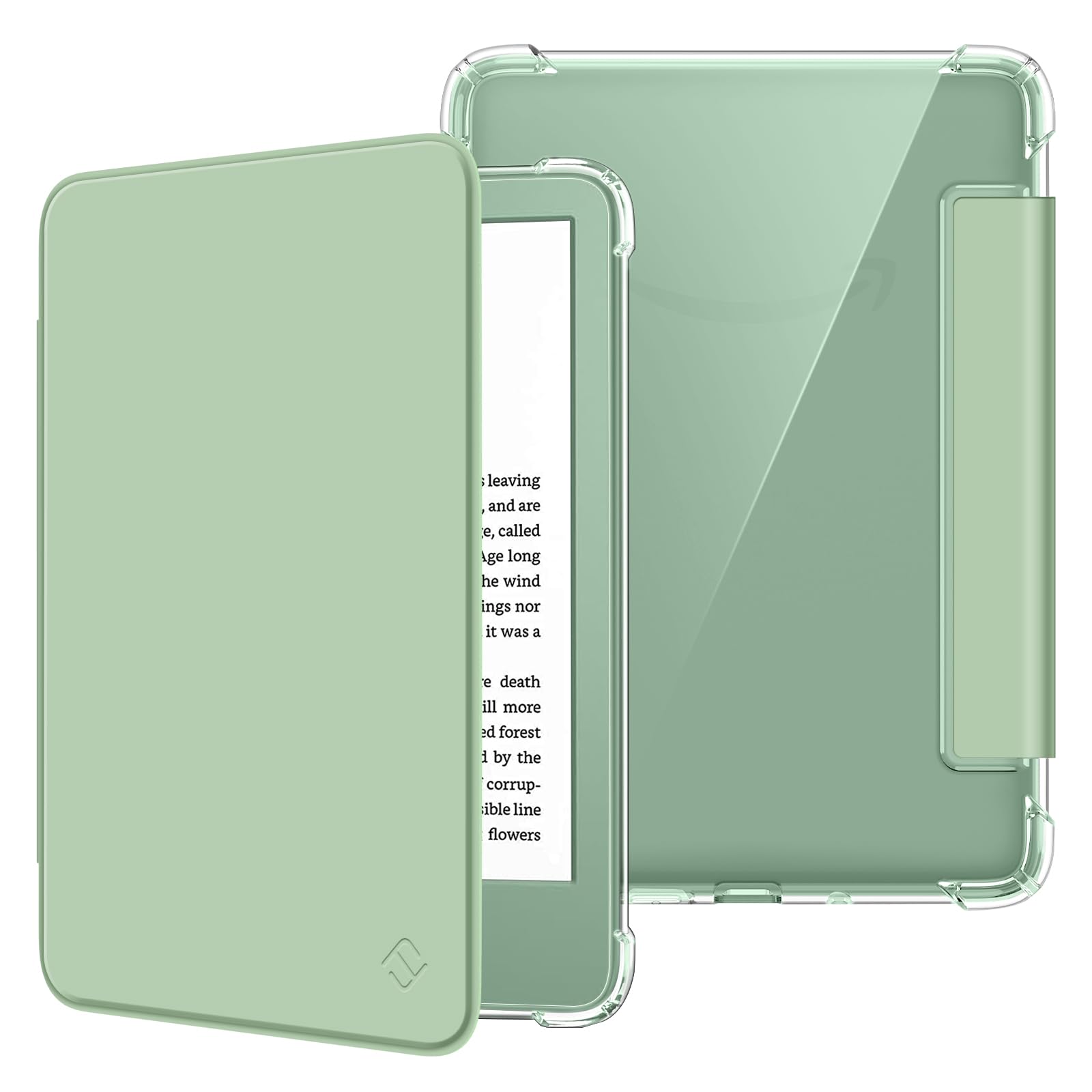 

Fintie for Kindle 11th Generation Clear Case New Protective Cover with Transparent Back Lightweight and with Auto Function (2024/2022 Model, 6-inch), зелёный