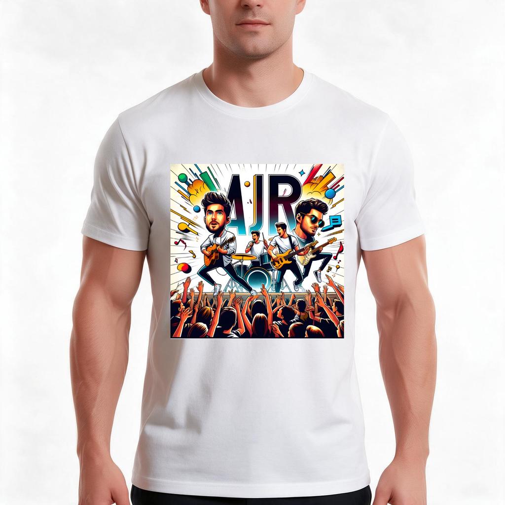 Ajr Concert Tshirt Summer Casual Cotton Tee Oversized Streetwear Tops Vintage Graphic Print Loose Fit Short Sleeve