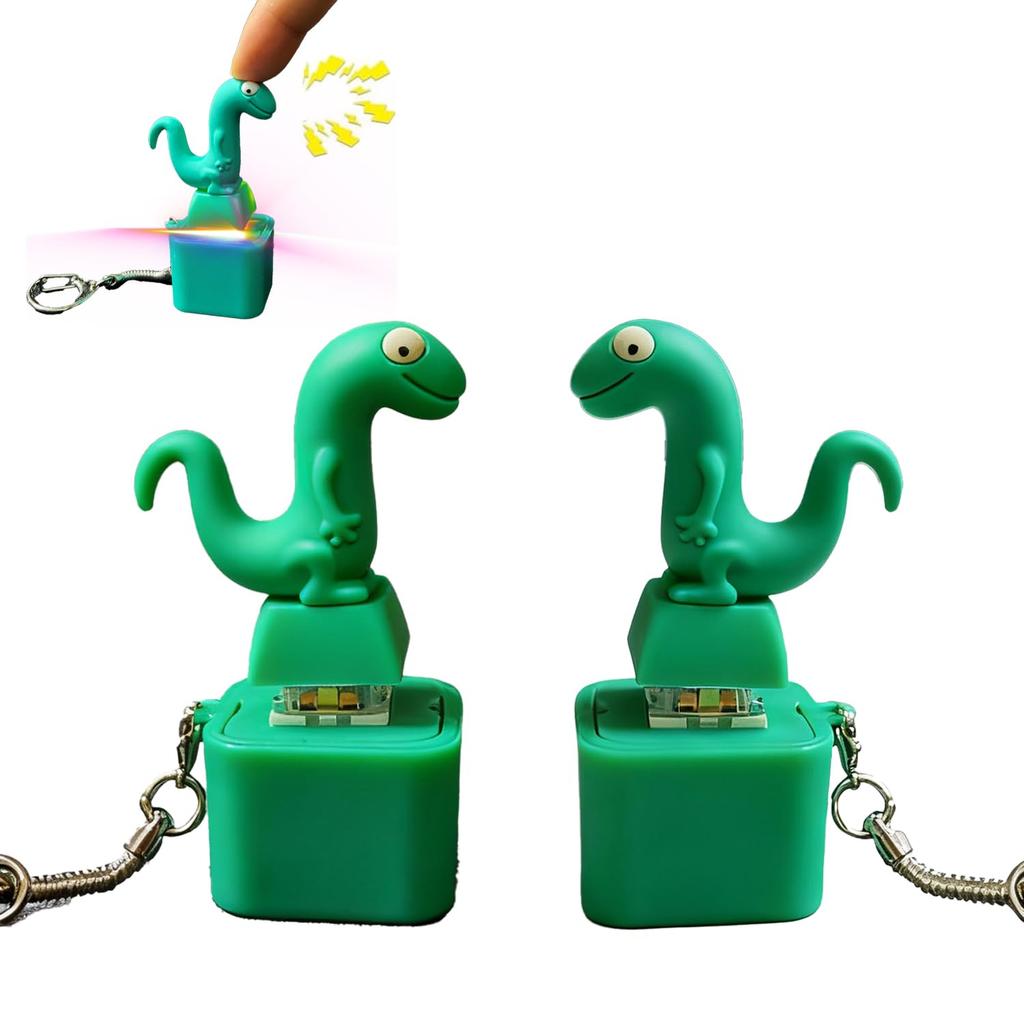 Rechargeable Croaking Frog&Lizard Keyboard Fidget Clicker Keychain Fidget Button Toys With Light & Sound For Anxiety Relief