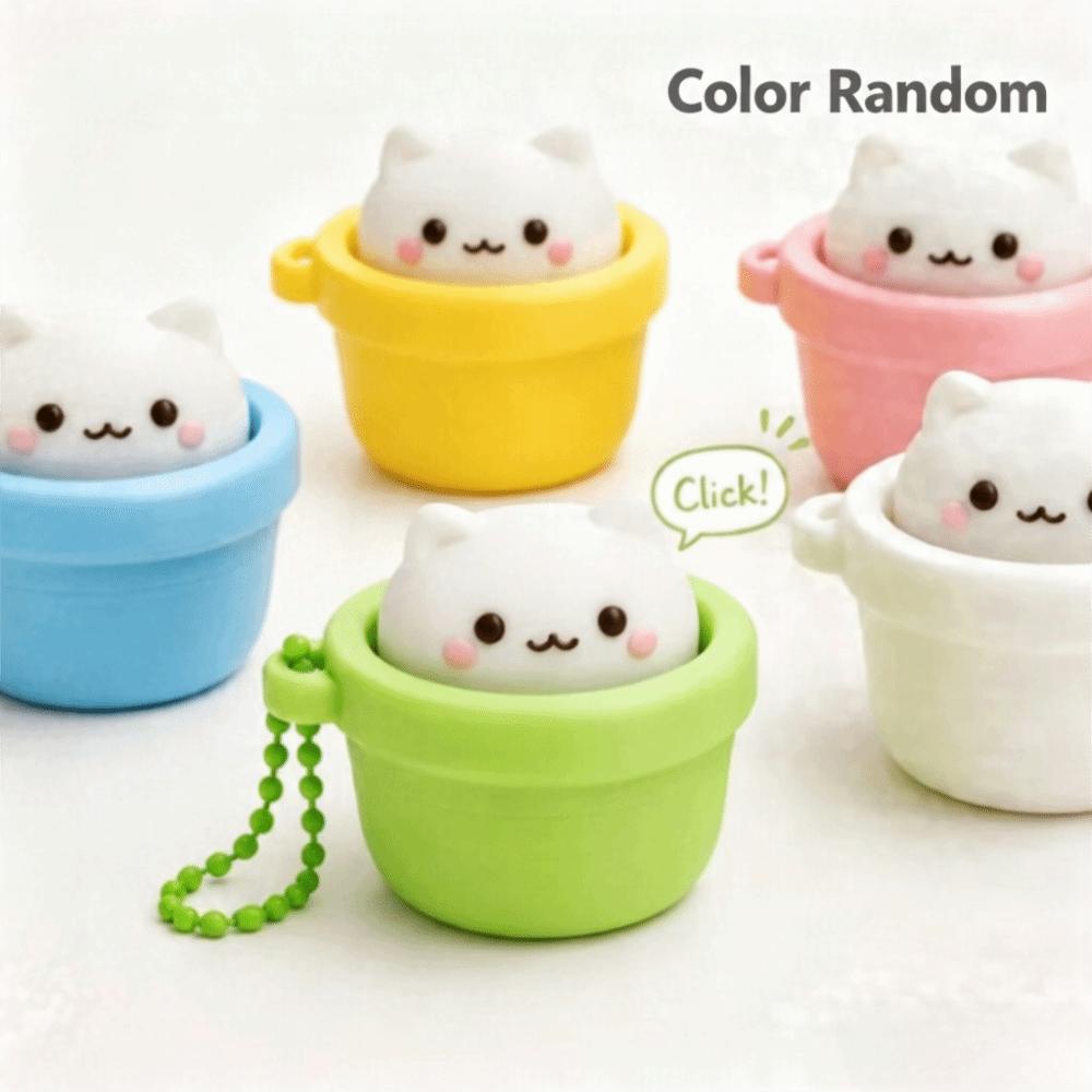 Finger Button Clicker Fidget Keychain Button Press Click Keyring Gifts for Children