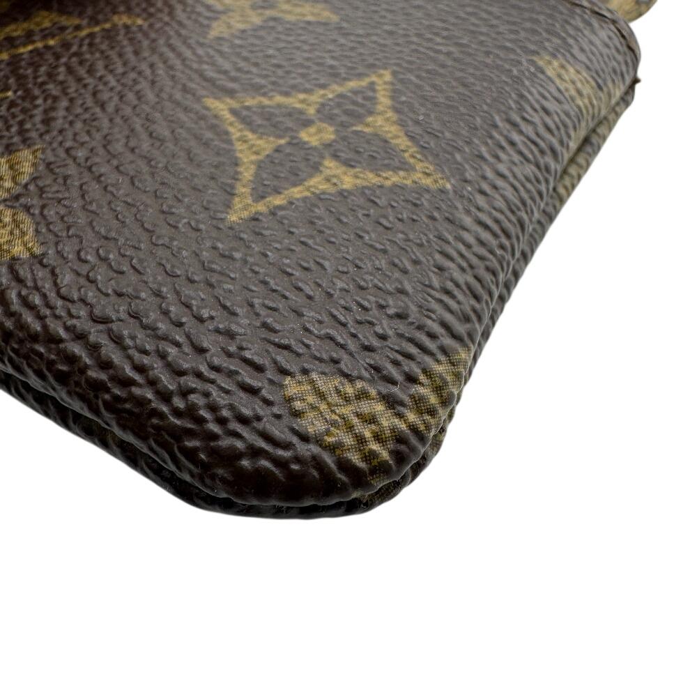 LOUIS VUITTON M62650 Key ring Monogram leather Pochette Cre Coin case Brown leather Women Used