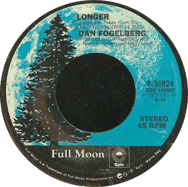 

7inch Record DAN FOGELBERG - Longer 950824 Full Moon, Epic 1979 US Rock Used