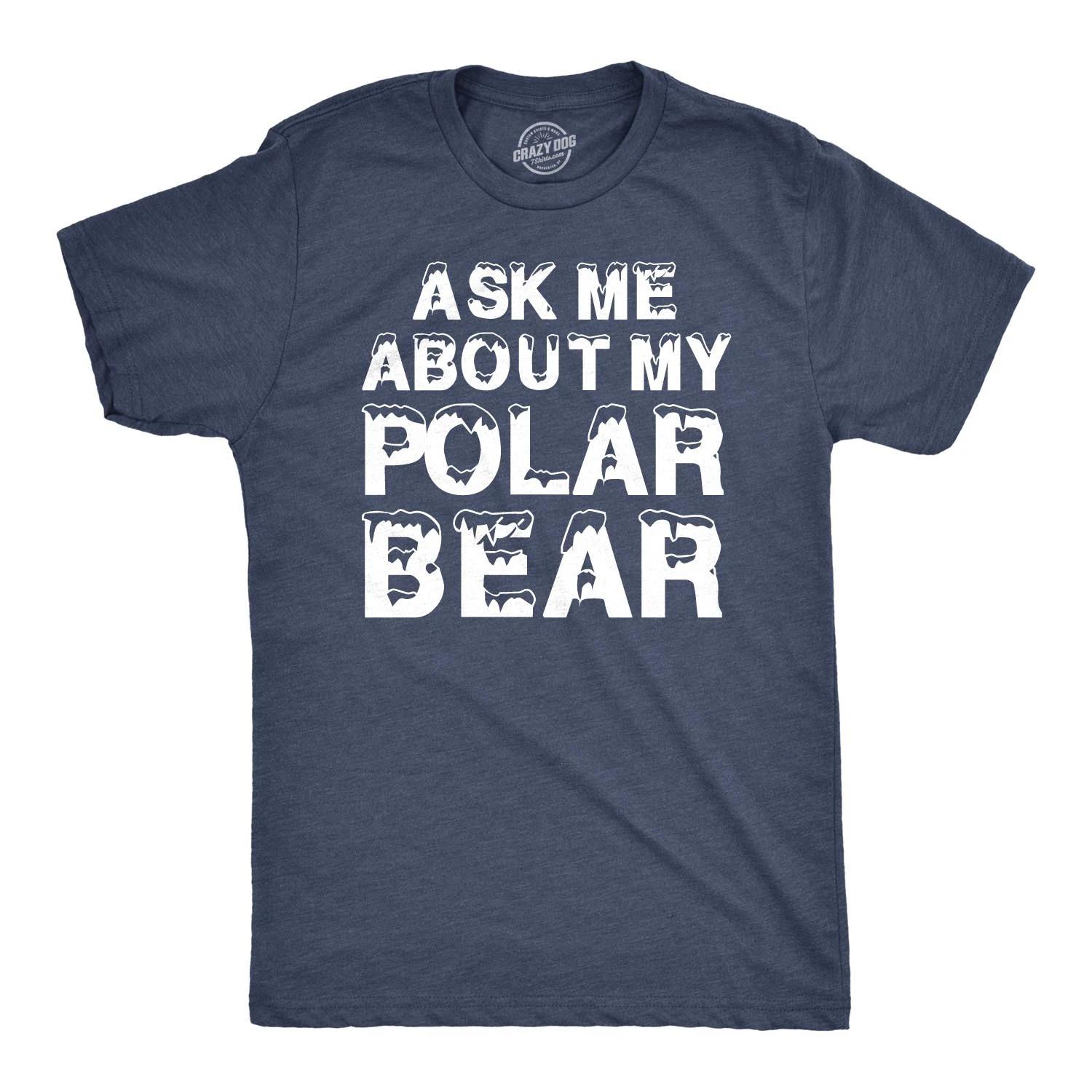 Ask Me About My Polar Bear T Shirt Funny Zoo Animal Flip Up Tee XXXXL
