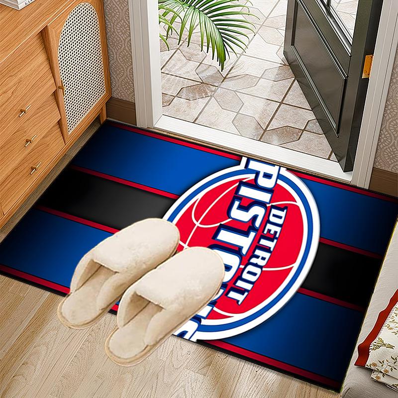 Detroit Basketball Art Rug Office Carpet Non-Slip Mat, Chair Rug Floor Covering for Gaming, Bedroom, Living Room , Home Decor Christmas Gift