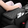 Multifunctional Leather Car Armrest Storage Bag Center Console Riser Protective Pad Organizer Interior Accessory