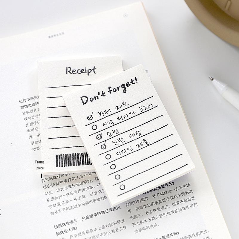 Minimalist Fresh Style Portable Notepad: 50-Sheet To-Do List Memo