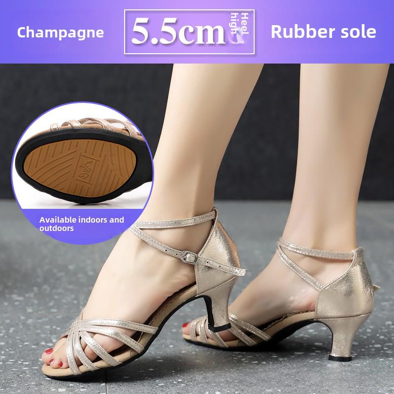 Dámské boty s měkkou podrážkou na latinskoamerické a čtvercové tance pro společenské tancování