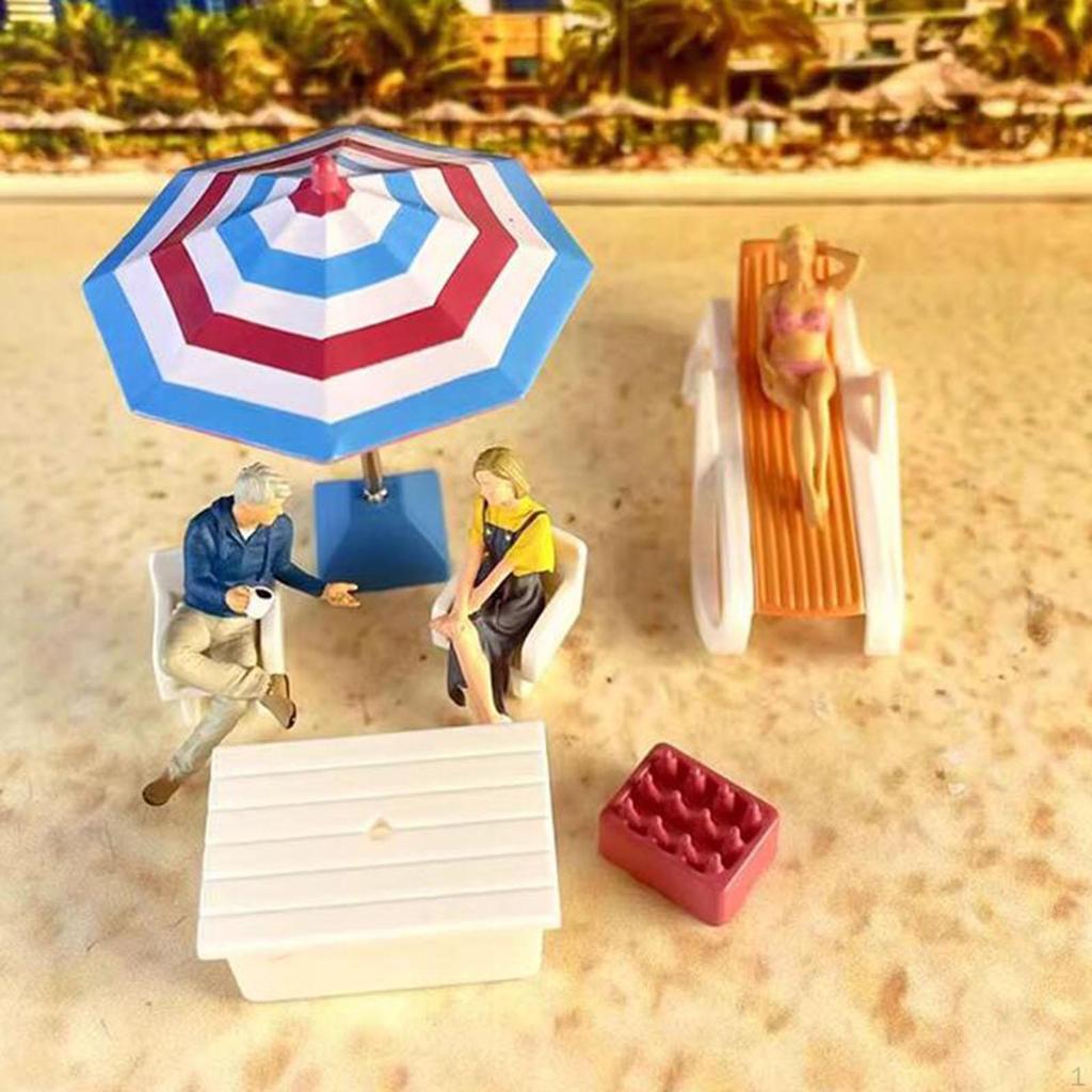 1/64 Diorama Figure Character Figurines Miniature Layout Street People Model for Boys Girls