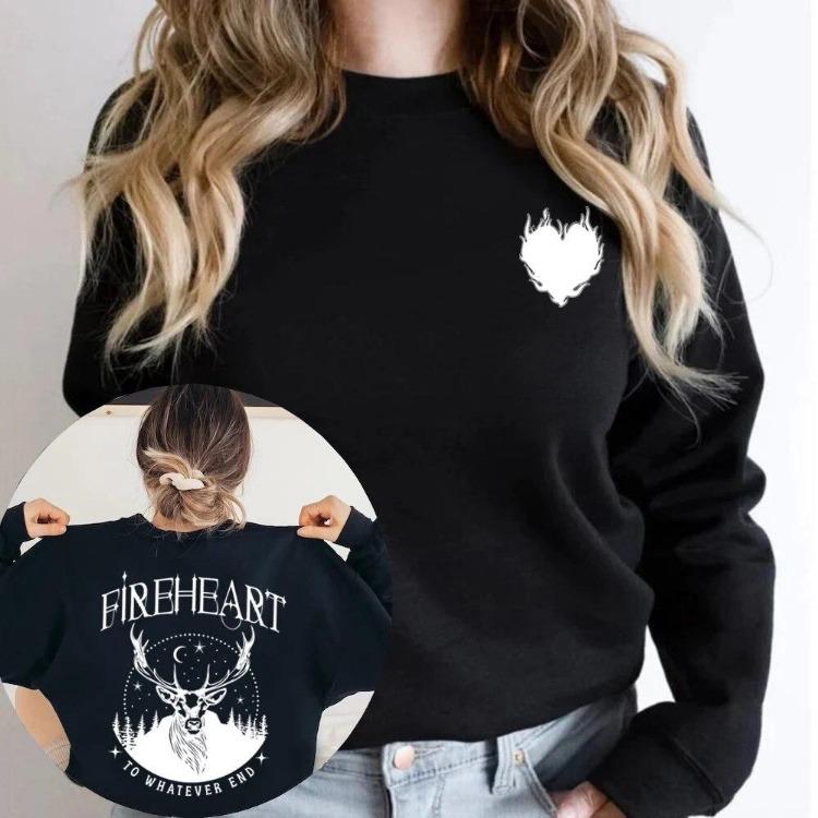 

Aelin Galathynius Fireheart Throne of Glass SJM Acotar Women Casual Comfortable Pullover Sweatshirt Hoodie Clothes To Whatever End XXXL чорний