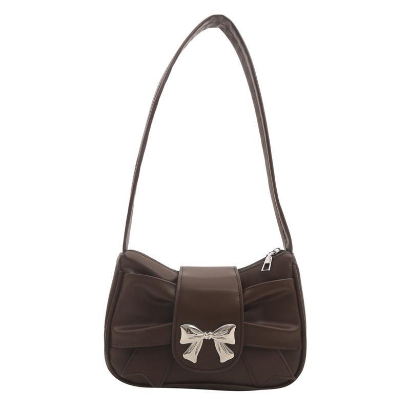 Adorable Bowknot Small Square Bag For Women Cute Korean Style Shoulder Tote Bag