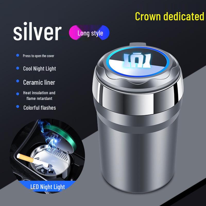 Toyota Crown Lu Fang ROYAL Car Ashtray with Multicolor Ambient Light for Car and Home Use